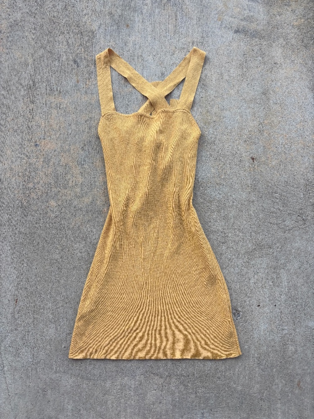 Yellow Knit Pink Lily Dress